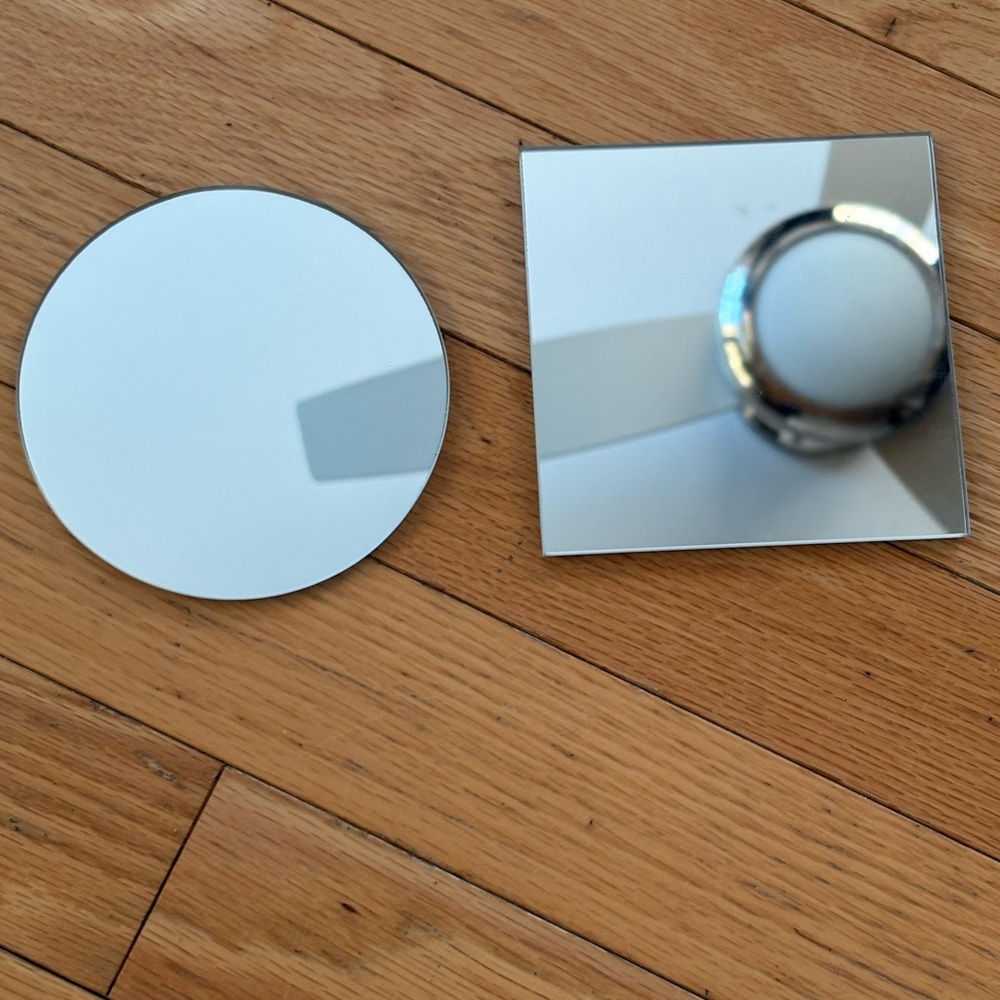 Mirror tray Set circle and square